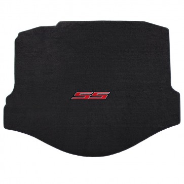 Gen-5 Camaro | Velourtex® Ebony Trunk Mat | SS Logo (Coupe Only)