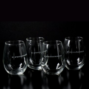 Camaro Stemless Wine Glass Set - 12 oz.