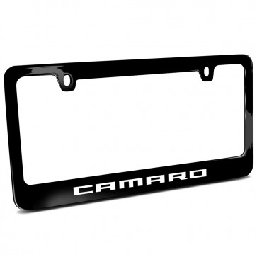 Camaro Signature Black | Metal License Plate Frame
