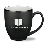 Satin Black Mug | Black/White