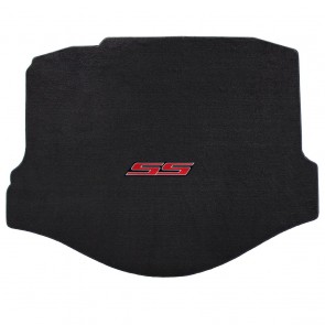 Gen-5 Camaro | Velourtex® Ebony Trunk Mat | SS Logo (Coupe Only)