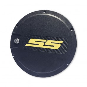 SS Logo Locking Fuel Door - Black