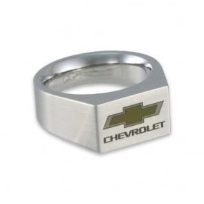 Chevy Bowtie Stainless Steel | Brushed Emblem Signet Ring