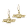Chevy Bowtie 14k Yellow | Gold Leverback Earrings