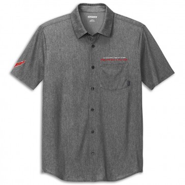 Short Sleeve Button-Front Shirt | Blacktop Heather