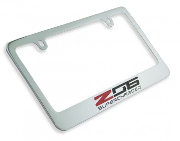 Z06 Supercharged License Plate Frame - Chrome