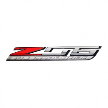 Corvette “Z06 Supercharged” Metal Sign - 18” x 3”