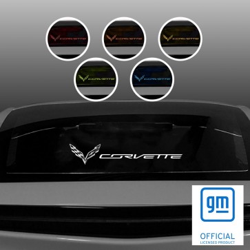C7 Coupe Wind Deflector | C7 Flag & Corvette Word