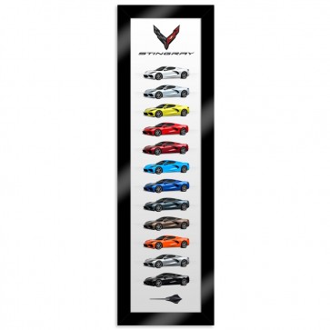 Corvette Generations Framed | Canvas Print - C8 Colors