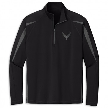 Colorblock Quarter-Zip | Black/Charcoal Gray