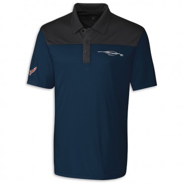 Colorblock Tech Polo | Navy/Titan