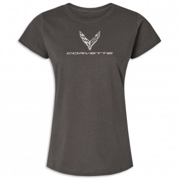 Corvette Signature Style Tee | Charcoal
