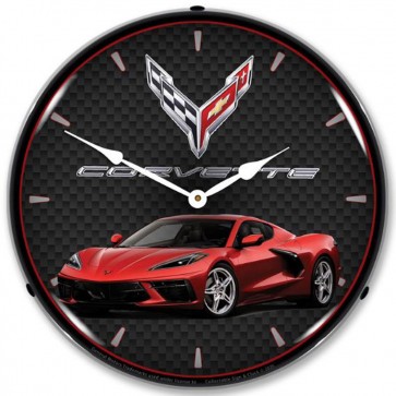C8 Corvette Color-Matched | LED Backlit Clock 