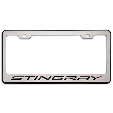 C8 Stingray License Plate Frame - Black