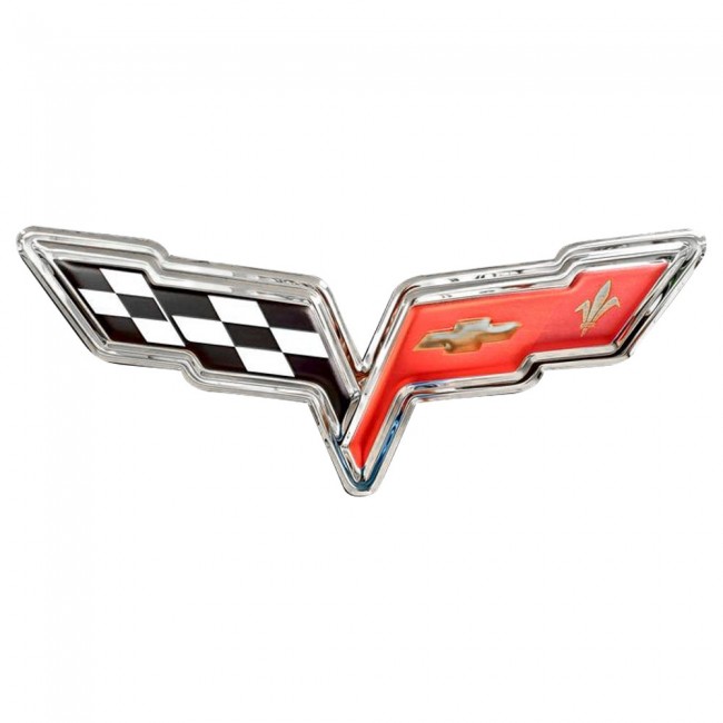 Corvette C6 Crossed Flags Emblem Sign