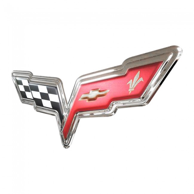Corvette C6 Crossed Flags Emblem Sign