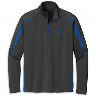 Colorblock Quarter-Zip | Charcoal Gray/True Royal