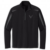 Colorblock Quarter-Zip | Black/Charcoal Gray
