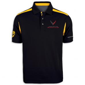 Corvette Racing Two-Tone Polo | Black/Yellow