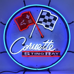 Corvette C2 Stingray | Round Neon Sign  