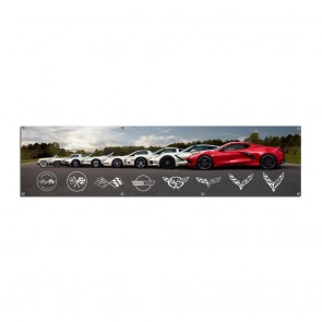 Corvette 8 Generations | Metal Print