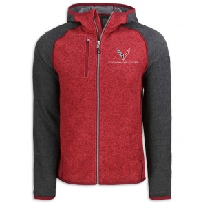 Cutter & Buck Hooded Jacket | Red Heather/Charcoal