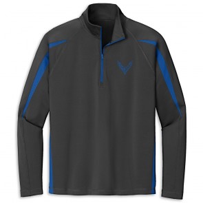 Colorblock Quarter-Zip | Charcoal Gray/True Royal