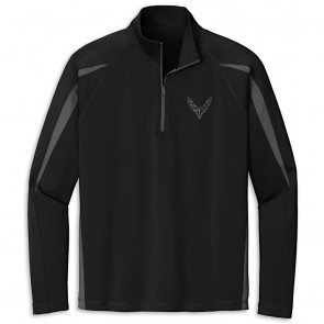 Colorblock Quarter-Zip | Black/Charcoal Gray