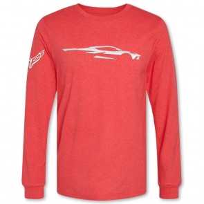 Car Gesture Long Sleeve Tee | Heather Red