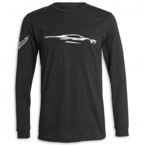 Car Gesture Long Sleeve Tee | Dark Gray Heather