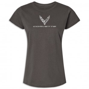 Corvette Signature Style Tee | Charcoal