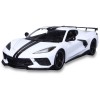 1:18 Scale C8 Corvette | White/Black Stripe