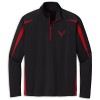 Colorblock Quarter-Zip | Black/Red