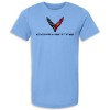 C8 Corvette Crossed Flags Tee | Carolina Blue