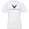C8 Corvette Crossed Flags Tee | White