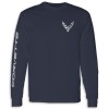 Crossed Flags Long Sleeve Tee | Navy