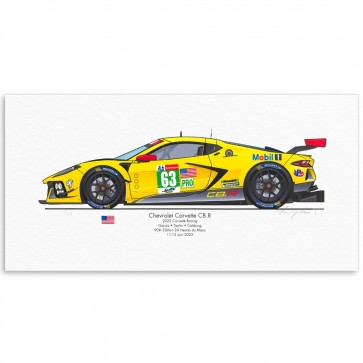#63 Limited Edition | 2022 Le Mans Car Print