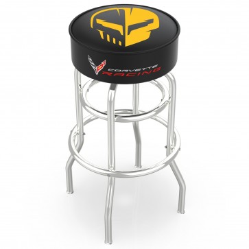 “Jake” Double Ring Chrome Stool