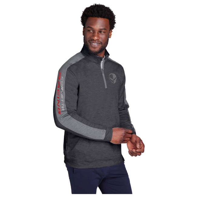 Puma Quarter-Zip | Black Heather/Gray