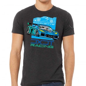 DXDT Racing Tee | Dark Gray Heather