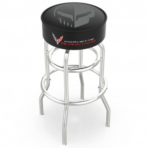 “Jake” Double Ring Chrome Stool