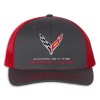 Corvette Racing Mesh Back Cap | Charcoal/Red